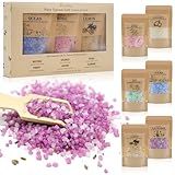 Persidra Bath Salts Gift Set 6-Pack - Relaxing Aromatherapy Spa Set for Women, 80g Self-Care Gifts for Mom, Mother's Day Birthday Gifts with Natural Sea Salts