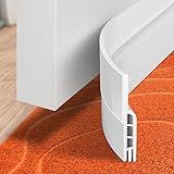 Holikme Door Draft Stopper Under Door Draft Blocker Insulator Doors Sweep Weather Stripping Noise Stopper Strong Adhesive, White