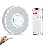X-Sense Smart Wi-Fi Smoke Detector with Voice Alerts and 17 Locations, Fire Alarm, Fire Detector, 1.3 in (33 mm) Thick, XS0B-iR, 1 Pack