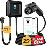EVIQO Level 2 EV Charger - 48 Amp EV Charger Level 2-240V Electric Vehicle Charging Stations - Smart Wall EV Chargers for Home Level 2 - NEMA 14-50/Hardwired - 11.5kW EVSE J1772, Energy Star/UL