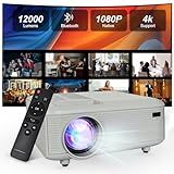 Projector,Mini Projector with Projector Stand,Bluetooth Projector 1080P Full HD Supported Portable Projector,Outdoor Projector for Home Theater, Projector Compatible with TV Stick, HDMI, Phone