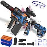 Automatic Toy Foam Blaster Sniper with Scope, Electric Toy Gun Dart Blaster with 120 Foam Darts for Nerf Guns, IR, Flashlight, Goggles, Air Pocket Technology Outdoor Shooting Game Kids Toys for 8-12