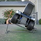 Large Riding Lawn Mower Lift Jack 880Lbs for Wide 46" Ride on Lawn Mowers & Garden Tractors,Foldable Lawn Tractor Lift with Manual and Power Handles Fit Multiple Mowers