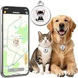 GPS Tracker for Dogs, Mini Cat Tracker, Smart Pet Tracker, Real-Time Tracking & Anti-Lost Alerts, No Monthly Fee, No SIM Card, Waterproof & Drop-Proof, 730-Day Battery Life, Works with iOS & Android