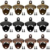 ZOOFOX 12-Piece Wall Mounted Vintage Metal Bottle Opener for Bar, KTV, Home and Outdoor