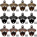 ZOOFOX 12-Piece Wall Mounted Vintage Metal Bottle Opener for Bar, KTV, Home and Outdoor