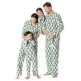 Amazon Essentials Women's Matching Holiday Family Pajama Sets, Winter Trees, Small
