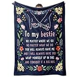 GiltGlimmer Friendship Gifts for Women, Best Friend Birthday Gifts for Women, Best Friend Blanket Gift, to My Bestie Throw Blanket for Christmas 60" x 50"
