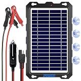 POWOXI 7.5W 12V Solar Battery Charger Trickle Maintainer Kit for Car