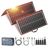 DOKIO 300W 18V Portable Solar Panel Kit Folding Solar Charger with 2 USB Outputs for 12v Batteries/Power Station AGM LiFePo4 RV Camping Trailer Car Marine…