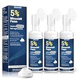 Minoxidil 5% Foam for Men Hair Growth Foam Suitable for Hair Thinning Receding Hairline and Hair Loss to Hair Regrowth Get Thicker Fuller Hair 3 Bottles 2.11 Ounces Each