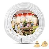 Homasky Mister System for Outside Patio, 50 FT Outdoor Misters for Outside Patio, Misting System for Cooling Producing Water Mist in Backyard, Trampoline, Porch, Deck, Umbrella, Garden