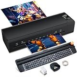 A3 Laminator Machine, 13 Inch 9-in-1 Thermal Laminator with Sheets for Hot & Cold Laminating Machine, Features Fast 60-Sec Warm Technology and Never-Jam Design for Home, Office, or School Use (Black)