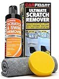 Carfidant Scratch and Swirl Remover - Car Scratch Remover for Vehicles Paint - Polishing Compound for Cars with Pad and Towel - Cutting and Buffing Compound for Paint Restorer