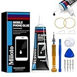 Phone Glue, Screen Repair Adhesive with Repair Tools for Electronic Screen Multi-Function Phone Repair Glue Craft Adhesive Kit for Electronic Screen, Cell Phone Screen (Black, 50ml)