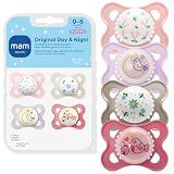 MAM Original Baby Pacifiers 0-6 Months, Glows in The Dark, 4 Pack