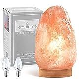 d'aplomb 100% Authentic Natural Himalayan Salt Lamp; Medium Hand Carved Natural Chunk Pink Crystal Rock Salt from Himalayan Mountains; Dimmer Cord; 7 lbs