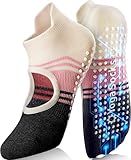 WARMVIN Pilates Grip Socks for Women Non-Slip Yoga Socks, Stylish Grippy for Barre, Ballet, Dance, Workout, Hospital and Pregnancy，1 Pair (Size 5-9)