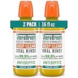 TheraBreath Deep Clean Mouthwash, Antiseptic Benefits, Fresh Mint Flavor, Dentist Formulated, Alcohol Free, 16 fl oz (Pack of 2)