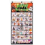 HOWAF Fabric Halloween Advent Calendar (Countdown to Halloween), 31 Days Mystery Happy Halloween Countdown Calendar with 31 Pockets for Halloween Party Holiday Home Wall Decoration