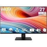 MSI PRO MP271A E2 27-inch IPS 1920 x 1080 (FHD) Gaming Office Monitor, 120Hz, Free-Sync, HDMI, DisplayPort, VGA Port, VESA Mountable, Tilt, Speaker, 4-Side Slim Bezel 1ms, Black
