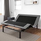 GOLDORO Queen Size Adjustable Bed Frame, Electric Bed Base, Wireless Remote Control, Whisper Quiet Durable Motor, Independent Head and Foot Incline, Fabric Covered
