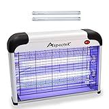 ASPECTEK Insect Killer, Bug Zapper, Powerful 20W Electronic Indoor Fly Zapper for Mosquito, Fungus Gnat, Asian Beetle, Moth, Flying Pests - Indoor Use, Includes 2-Pack Replacement Bulbs