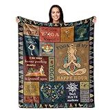 Yoga Gifts for Women, Funny Yoga Gifts for Yogas Lover, Yogas Gift for Instructor Teacher, Pilates Lover Gift Ideas for Women Birthday, Pilates Presents, Zen Meditation Presents 60"X50" Blanket