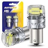 AUTOONE White 1156 LED Light Bulbs, 700% Super Bright & 6500K White 7506 BA15S P21W LED Bulbs for Backup Reverse Signal Blinker Tail DRL Brake Running Parking Lights, 2PCS