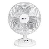 BEYOND BREEZE Oscillating Table Fan Quiet 3-Speed 12-Inch Adjustable Tilt Fan with Safety Grill, Ideal for Home, Office, Dorm