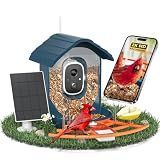 DOCOON Smart Bird Feeder with Camera, 2K HD AI Identify Birds Species, Bird Watching Camera with Solar Panel, Gift for Mom Dad Birdlovers