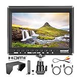 Neewer F100 7inch Camera Field Monitor HD Video Assist IPS 1280x800 HDMI Input 1080p with Sunshade and Ball Head for DSLR Cameras, Handheld Stabilizer, Film Video Making Rig (Battery Not Included)