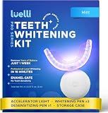 Luelli Teeth Whitening Kit with 35% Carbamide Peroxide - Teeth Whitener for Sensitive Teeth | Enamel Safe - 32 LED Lights - Wireless with Tray and Whitening Gel Pen for Home | Travel (Mint)