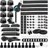 ELII 328Pcs Cable Management Kit, 8 Magnetic Cable Holder 69 Cable Clips