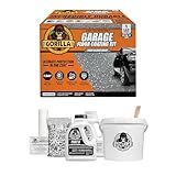 Gorilla Epoxy Garage Floor Coating (7 pc) Kit, 1-Car, Concrete Flooring, 100% Solids, Superior Adhesion, Incredibly Durable High Gloss Gray Finish, 275 sq. ft. Coverage