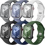 Lenrao Compatible with Apple Watch Bands for Men,Sport Silicone Band Compatible with Apple Watch Bands 44mm 45mm 46mm 42mm 49mm/for iWatch Bands for Men/Watch Series 11/10/9/8/7/6/5/4/3/2/1 SE Ultra