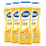 Dial Body Wash, Hydraclean Complex & Vitamin E, Gentle, Leaves Skin Feeling Nourished, Dermatologist-Tested, No Parabens & Sulfates, Advanced Clean, Gold, 16 Fl Oz, (Pack of 4)