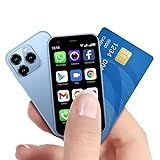 SmlPrz Unlocked Mini Smartphone XS15 has 3.0 inch Screen, 2000mAh Battery, 2GB RAM and 16GB ROM Android 10.0 Dual Card Dual Standby (Blue)