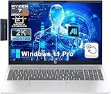 HP Omnibook 5 16" 2K Touchscreen Copilot+ Laptop, AMD Ryzen AI 7 350, 16GB RAM 512GB SSD, HDMI, Wi-Fi 6, Bluetooth 5.4, Backlit Keyboard, Webcam, 256gb 9H Docking Station, Windows 11 Pro, Silver