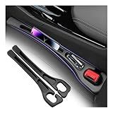 VKQTS 2PCS Upgraded Car Seat Gap Filler,Soft No Drop Seat Guard for Cars with Dual Slot Car Seats Gap Organizer for Storing Items & Filling Gaps,Versatile Between Seats Cars Gaps Filler