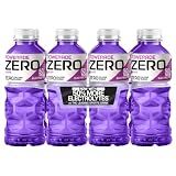 POWERADE ZERO Sugar Sports Drink, Grape Electrolytes, 20 Oz (8 Pk)
