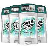 Speed Stick Aluminum Free Men's Deodorant, 24 Hour Odor Protection, Regular, 3 Ounce, 4 Pack