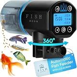 FISHNOSH Automatic Fish Feeder for Aquarium - New Generation 2026, Auto Food Dispenser with Timer for Small Tank, Big Aquariums & Pond (Blue)