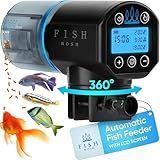 FISHNOSH Automatic Fish Feeder for Aquarium - New Generation 2026, Auto Food Dispenser with Timer for Small Tank, Big Aquariums & Pond (Blue)