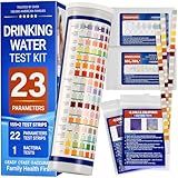23-in-1 Home Drinking Water Testing Kit - 155 Strips,Tap and Well Water Test Kit for Hardness, Lead, Iron, Copper, Chlorine, Fluoride