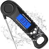 AMMZO Meat Thermometer Digital, Instant Read Food Thermometer - Waterproof w/Backlight for Cooking Deep Fry BBQ Grill Smoker Roast and Candy Thermometer, Camping & Kitchen Essentials