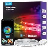 Govee RGBIC LED Strip Lights, 32.8ft Smart LED Lights for Bedroom, Bluetooth LED Lights APP Control, DIY Multiple Colors on One Line, Color Changing LED Strip Lighting Music Sync, Home Decor