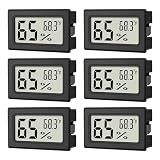 ANFBYOH 6-Pack Mini Hygrometer Indoor Humidity Meter Digital Thermometer