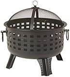 Amazon Basics 27 inch Steel Round Lattice Fire Pit, Easy to Assemble