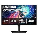 Samsung 27" Odyssey OLED G6 (G61SH) Gaming Monitor - QD-OLED, QHD (1440P), 240Hz, 0.03ms, Glare-Free, Pantone Validated, HDR10, Height-adjustable stand, OLED Safeguard, 3 Year Warranty, LS27HG612SNXZA
